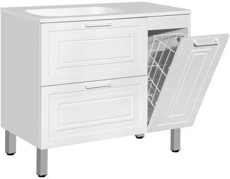 Тумба под раковину Style Line Альба 90 L Люкс Plus ЛС-000010052 Белая 