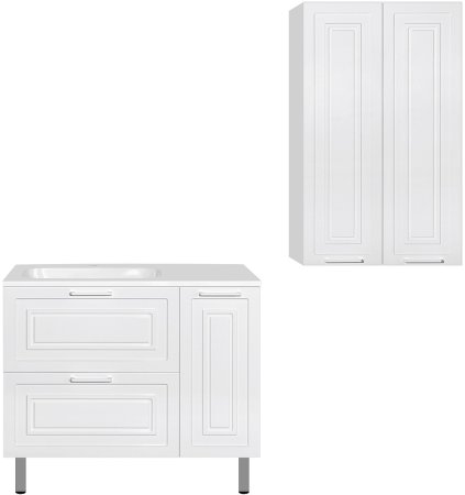 Тумба под раковину Style Line Альба 90 L Люкс Plus ЛС-000010052 Белая 