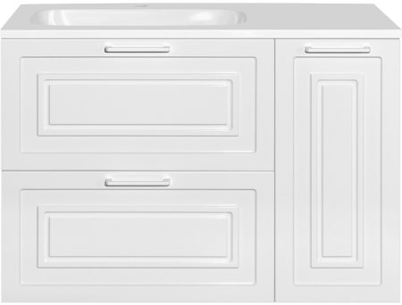 Тумба под раковину Style Line Альба 90 L Люкс Plus ЛС-000010052 Белая 