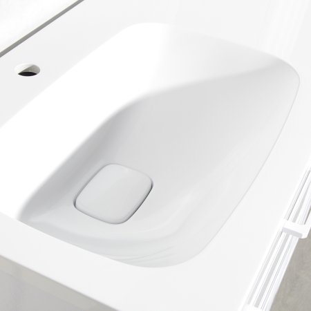 Тумба под раковину Style Line Альба 90 L Люкс Plus ЛС-000010052 Белая 