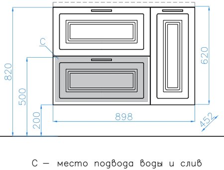 Тумба под раковину Style Line Альба 90 L Люкс Plus ЛС-000010052 Белая 