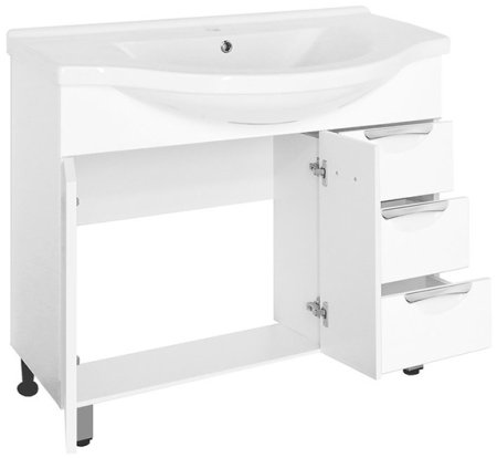 Тумба под раковину Style Line Жасмин 100 Белый глянец 