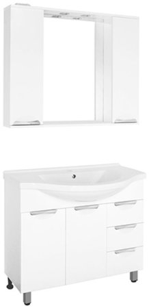 Тумба под раковину Style Line Жасмин 100 Белый глянец 