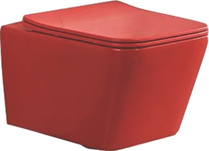 Унитаз подвесной SantiLine SL-5007MR с микролифтом, красный матовый 