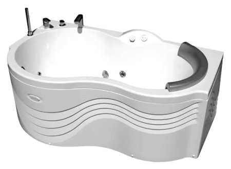 Акриловая ванна Радомир Паллада Комфорт Gold левая 