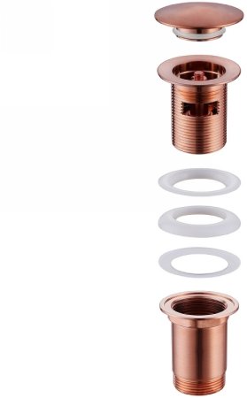 Донный клапан Abber AF0010MRG click-clack Розовое золото матовое 