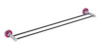 Полотенцедержатель Bemeta Trend-I 104104058f двойной, хром/розовый