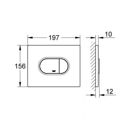 Кнопка смыва Grohe Arena Cosmopolitan 38858000 хром 