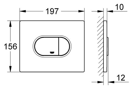 Кнопка смыва Grohe Arena Cosmopolitan 38858000 хром 