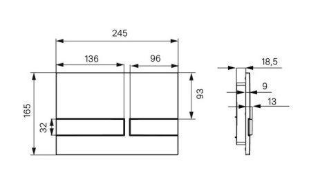 Кнопка смыва Iddis Unifix UNI06CHi77 006 