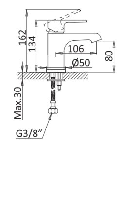 Смеситель Cezares Nautic NAUTIC-LS1-01-W0 для раковины 