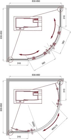 Душевой уголок BelBagno Uno 85х85 UNO-195-R-2-85-C-Cr профиль Хром стекло прозрачное 