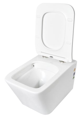 Унитаз подвесной Creto Logan L2 1002-001-L2W с крышкой-сиденьем, безободковый 