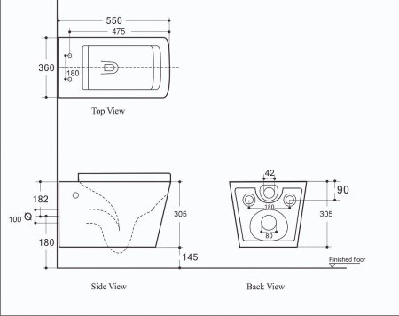Унитаз подвесной Creto Logan L2 1002-001-L2W с крышкой-сиденьем, безободковый 