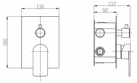 Смеситель для душа BelBagno Nova NOV-SDMC-IN Сатин 
