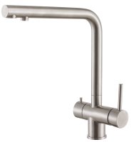 Смеситель для кухни из нержавеющей стали с фильтром для питьевой воды HAIBA HB70304-1 нержавеющая сталь