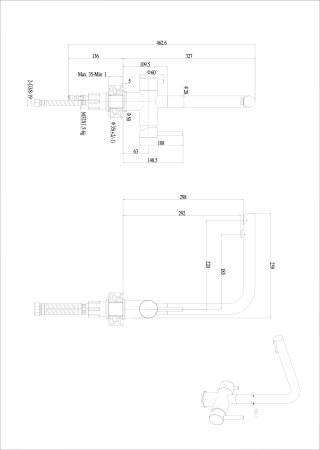 Смеситель для кухни из нержавеющей стали с фильтром для питьевой воды HAIBA HB70304-1 нержавеющая сталь 