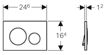 Кнопка смыва Geberit Sigma 20 115.882.SN.1 нержавеющая сталь 