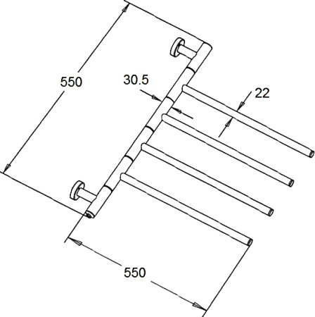Полотенцесушитель электрический Zorg ZR 021 хром 