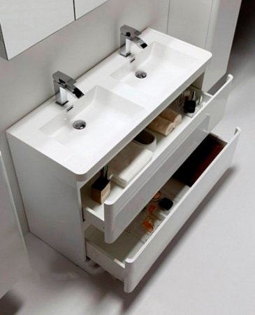 Раковина BelBagno Ancona-N 120 EA-1200-2-LVB двойная Белая 