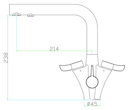 Смеситель Zorg Inox Luna для кухонной мойки 