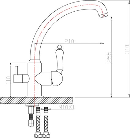 Смеситель для кухонной мойки Zorg Clean Water ZR 315 YF-33 BR 