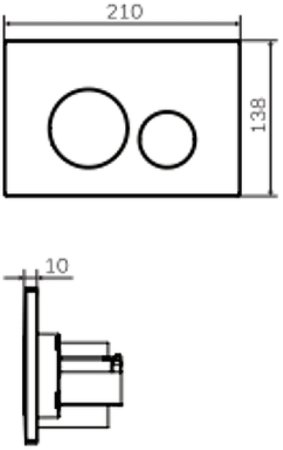 Клавиша смыва AM.PM Pro L I049051 Хром глянцевый 