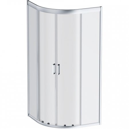 Душевой уголок AM.PM Gem 80х80 W90G-401-080WT радиальный профиль Матовый хром стекло прозрачное 