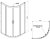Душевой уголок AM.PM Gem 80х80 W90G-401-080WT радиальный профиль Матовый хром стекло прозрачное 