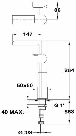 Смеситель для раковины Teka Formentera 623110200 Хром 