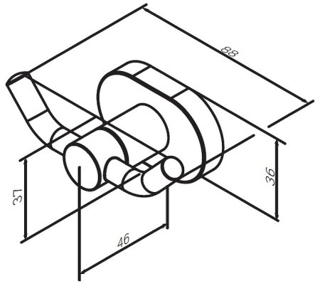 Крючок для полотенец AM.PM Sense L A7435600 Хром 