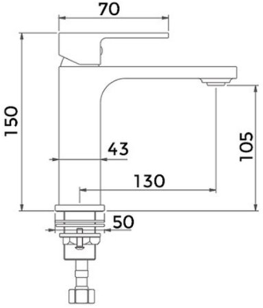 Смеситель для раковины Gappo G18 G1018-1 Хром 