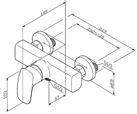 Смеситель для душа AM.PM Spirit V2.1 F71A20000 Хром 