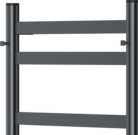 Полотенцесушитель электрический APEXTERMO Sfera SF10164GF 600x400 с крючками, графит металлик 