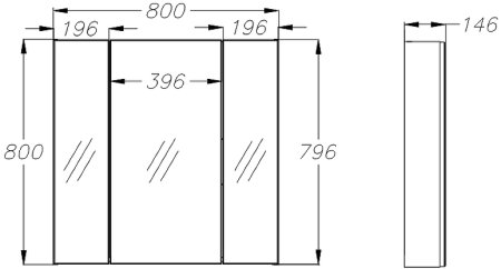 Зеркальный шкаф Opadiris Арабеско 80 00-00005351 Белый глянцевый 