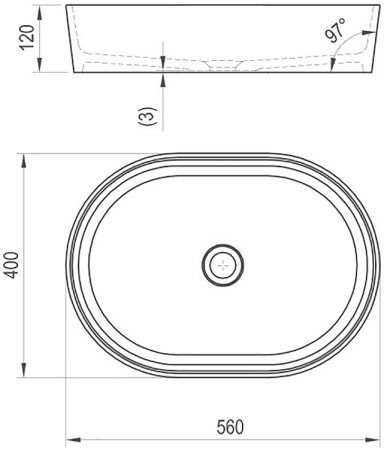 Раковина-чаша Ravak Moon 2 56 XJN01300002 Белая 