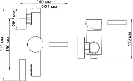 Смеситель WasserKRAFT Main 4102 для душа 