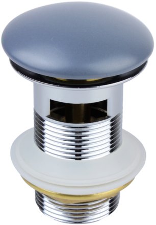 Донный клапан Bronze de Luxe 1001/1GR click-clack Светло-серый 