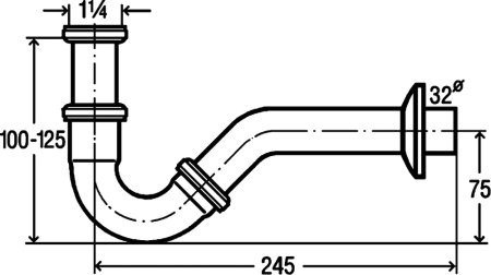 Сифон для биде Viega V2 103781 