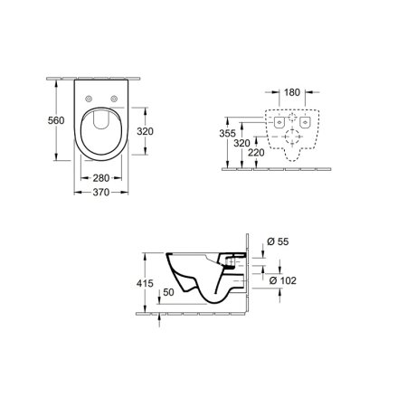 Унитаз подвесной Villeroy & Boch Subway 2.0 5614R0T2 