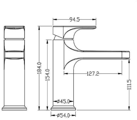 Смеситель для раковины Boheme Spectre 451-G Золото 