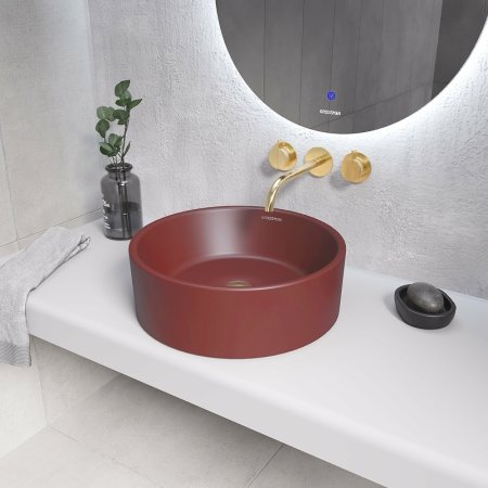 Раковина-чаша Grossman Color 41 GR-3013VIM Бордовая матовая 