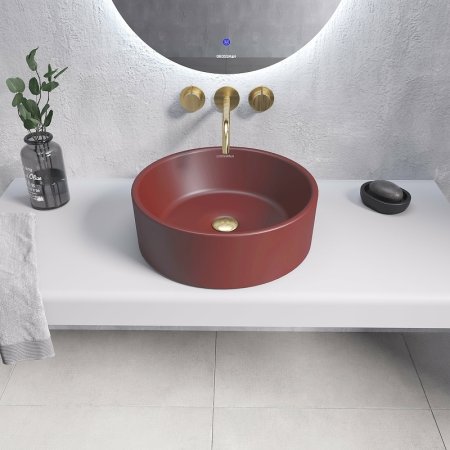 Раковина-чаша Grossman Color 41 GR-3013VIM Бордовая матовая 