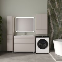 Тумба напольная STYLELINE "Атлантика 100", Люкс Плюс карамель с раковиной Атлантика 100