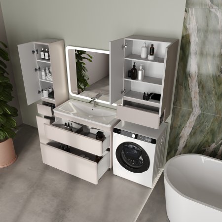 Тумба напольная STYLELINE "Атлантика 100", Люкс Плюс карамель с раковиной Атлантика 100 
