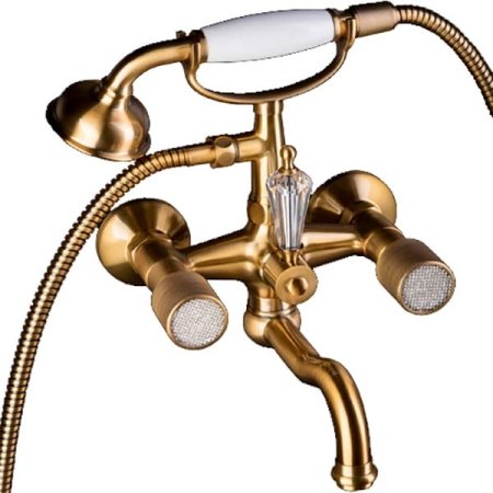 Смеситель для ванны Boheme Royal Cristal 313-Royal/CRST Бронза 