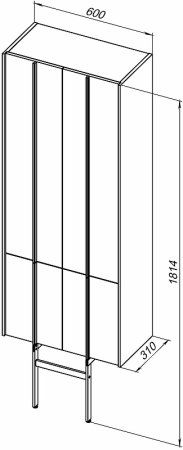 Шкаф пенал Allen Brau Reality 60 1.32003.WM подвесной Белый матовый 