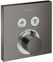 Смеситель для душа Hansgrohe ShowerSelect 15763340 с термостатом Шлифованный черный хром