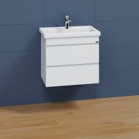 Тумба подвесная Санта Марс 60 2 ящика с умывальником Фостер 60