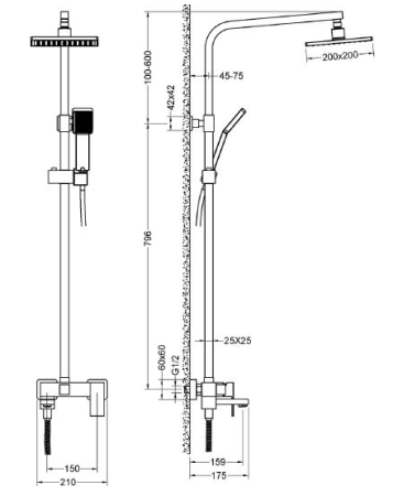 Душевая система Timo Selene SX-2013/00 хром 
